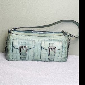 Vintage Dooney & Bourke Croc Double Front Pocket Handbag